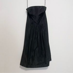 Theory Black Strapless Cocktail Dress